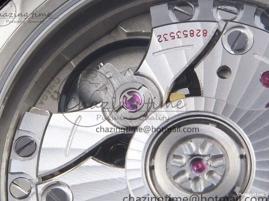 0208 Soft De Ville Date SS MKF 1:1 Best Edition Blue Dial Roman Marker on Black Leather Strap A 7745